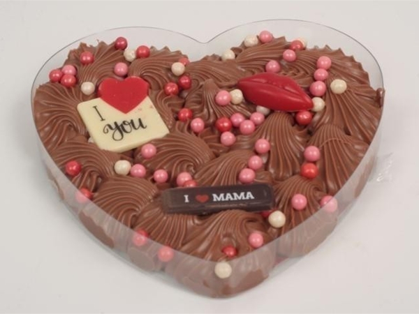 Moederdag roomchocolade hart